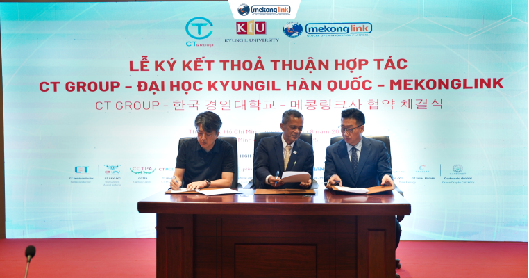 Mekonglink, CT Group, Kyungil University, high-tech industry cooperation, Signing of cooperation, Promoting High Technology
