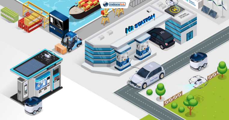 Hydrogen Fuel Cell Generator & Charging Station: Giải pháp trạm sạc năng lượng Hydro cho ASEAN Hệ sinh thái công nghệ Hydrogen fuel cell generator and hydrogen charging station solutions, hydrogen fuel solutions, nhiên liệu hydro, Mekonglink