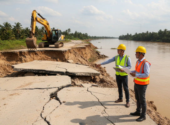 Đằng sau mỗi điểm sạt lở là một bài toán lớn hơn về nguồn lực, quy hoạch phát triển bền vững và năng lực chống chịu của toàn khu vực. thảm thực vật, Mekonglink, M-expert