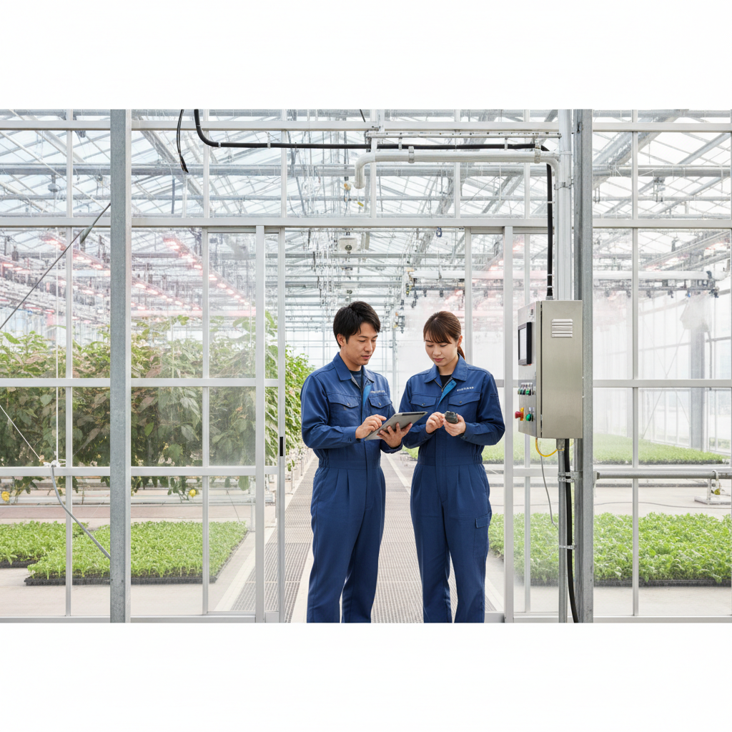 Large Scale Greenhouse System Management: Flexible Regional Monitoring While Ensuring Effective Centralized Control Each area in the greenhouse system has different conditions, requiring separate management instead of a common configuration. greenhouse system, Mekonglink, M-expert